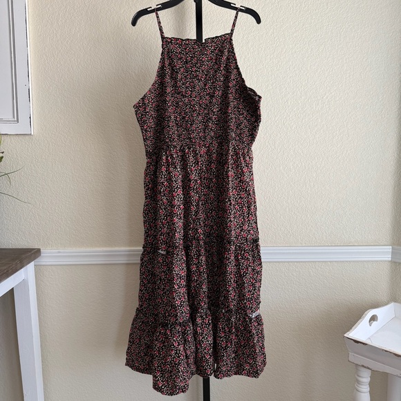 Chic Retro Feminine Floral Maternity Maxi Dress Smocked Bust Boho Stretch XL - Picture 1 of 10